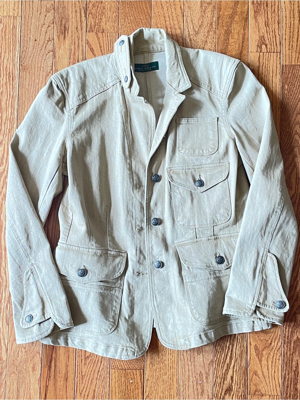 Ralph Lauren Women’s Tan Field Jacket with Multiple Flap Pockets